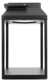 Lanterna Portatile Ricaricabile Solare e USB Nera Dimmerabile