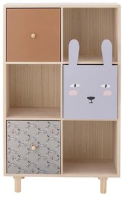 Libreria per bambini in legno massiccio pavlovnia in colore naturale 55x89,5 cm Calle - Bloomingville Mini