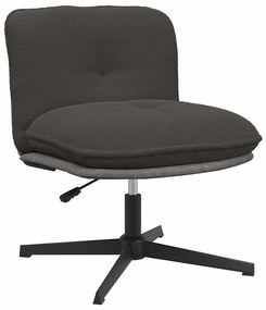 Sedia Da Ufficio Girevole Riccio Grigio Scuro Effetto Lana /