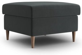 Poggiapiedi grigio scuro con rivestimento in velluto Kyoto – Cosmopolitan Design