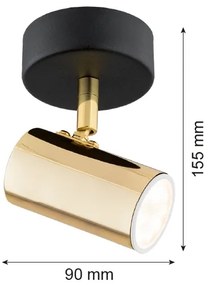 Argon 4208 - Faretto da soffitto LAGOS 1xGU10/5W/230V ottone/nero