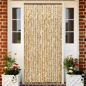 Tenda Antimosche Beige E Marrone 90x200 Cm İn Ciniglia /