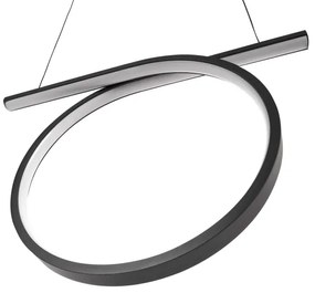 Lampadario a sospensione su cavo ODETTA LED/30W/230V 4000K nero