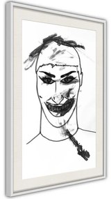 Poster  Scary Clown  Cornice Quadri Cornice nera con pass-partout, Larghezza x Altezza Home decor 30x45