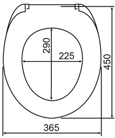 Sedile per wc con chiusura automatica 36,5 x 45 cm Boat - Wenko