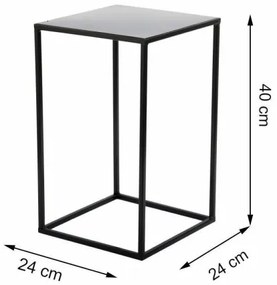 Portafiori 40x24 cm nero