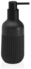 Dispenser di Sapone Stria Nero Plastica Resina (6,5 x 18,5 x 6,5 cm)