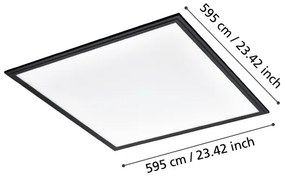 Eglo 900819 - Plafoniera LED SALOBRENA LED/33W/230V 60x60 cm nero