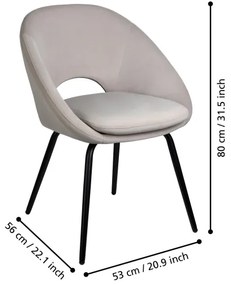 Eglo 424121 - Sedia da pranzo GUAGUA 80x56 cm grigio