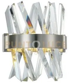 Applique akasha nichel satinato, led 16w 1440lm 3000k, l 25 w 25 h ...