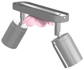 Faretto FLOWER 2xGU10/8W/230V cromo opaco