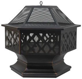 Griglia portatile in legno nero/patinato