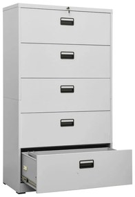 Armadio classificatore grigio chiaro 90x46x164 cm in acciaio