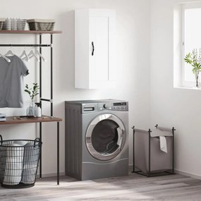 Mobile A Parete Bianco 34,5x34x90 Cm İn Legno Multistrato /