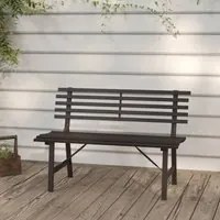 Panchina da Giardino 110 cm in Acciaio Nera cod mxl 45935