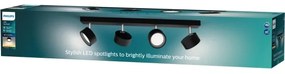 Philips - Faretto LED BRACIA 4xLED/5,5W/230V nero