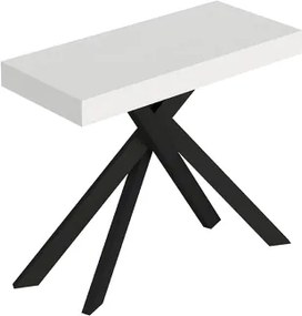 Consolle allungabile Libo - Bianco frassino gambe antracite 90x40/300 cm