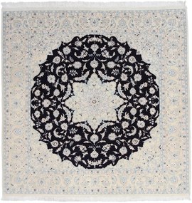 Nain Tappeto 200 x 200 Beige (Iran) Annodato A Mano