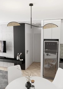 Plafoniera Moderna Ares Acciaio Nero 2 Luci E14 Ip20