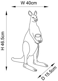 Endon 95075 - Lampada da tavolo KANGAROO 1xE27/10W/230V dorata