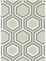 Hexagon Tapete Selo von Harlequin - Slate/ Platinum