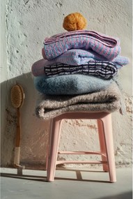 Asciugamano tipo terry bianco/blu in misto bambù 50x100 cm Nuance – JUNA