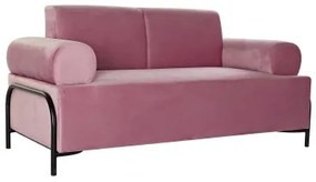 Divano DKD Home Decor Nero Rosa Metallo Poliestere Moderno (154 x 76 x 76 cm)