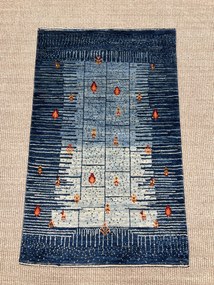 Loribaft Tappeto persiano 90x60 Blu (Iran) Annodato A Mano
