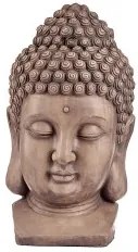 Statua Decorativa da Giardino Buddha Testa Grigio Poliresina (35 x 65,5 x 38 cm)