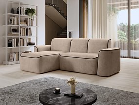 Divano letto matrimoniale angolare motorizzato Argentina - Tessuto beige