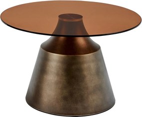 Tavolino da salotto rotondo marrone in acciaio ø 70 cm Dunsley – Actona