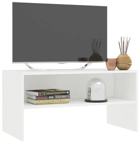 Mobile Porta TV Bianco 80x40x40 cm in Legno Multistrato