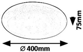 Rabalux 5445 - Plafoniera LED dimmerabile DANNY LED/36W/230V + telecomando
