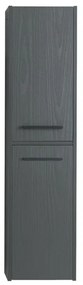 Colonna bagno sospesa 140 cm grigio effetto legno 2 ante soft-close Sofia