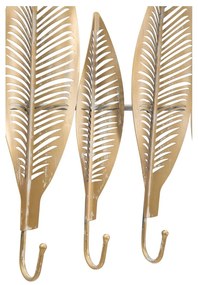 Appendiabiti da parete in metallo color oro Long Leaf - Mauro Ferretti