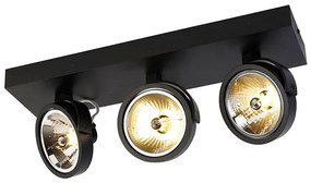 Faretto di design nero orientabile 3 luci - Go
