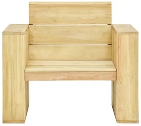 Set Salotto da Giardino 3 pz Legno Massello di Pino Impregnato