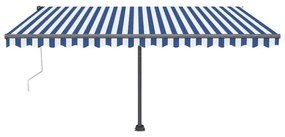 Tenda Retrattile Automatica con Palo 400x350 cm Arancio Marrone