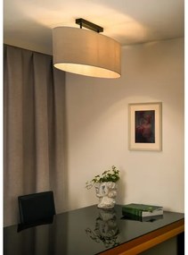 Duolla - Lampadario a plafone OVAL 2xE27/15W/230V grigio