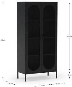 Mobile nero 80x170 cm Diora - Marckeric