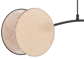 Lampadario a Sospensione MOTIF 2 In Acciaio e Tessuto 2xE27