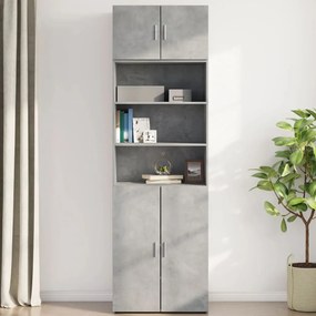 Mobile a parete grigio cemento 70x42,5x40 cm legno multistrato