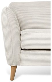 Divano angolare in velluto a coste bianco (angolo destro) Paris - Scandic