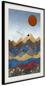 Poster  Red Sun  Cornice Quadri Cornice nera con pass-partout, Larghezza x Altezza Home decor 20x30