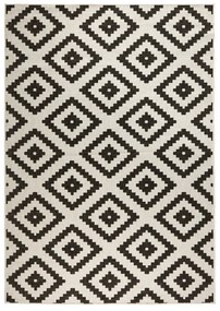 Tappeto da esterno nero e crema , 200 x 290 cm Malta - NORTHRUGS