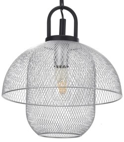 ONLI - Lampadario a sospensione con catena ZAIR 1xE27/22W/230V nero/argento