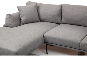 Divano angolare grigio, angolo sinistro Leo - Artie