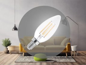 Lampadina LED a filamento C37 E14/6W/230V 4000K