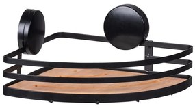 WENKO 24980800 - Mensola ALBA 27,3 x 21 cm nero/marrone