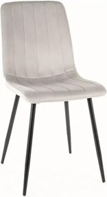 Sedia Alan in velluto grigio Blu03